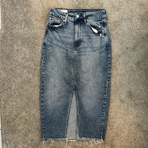 GAP high waisted denim pencil skirt